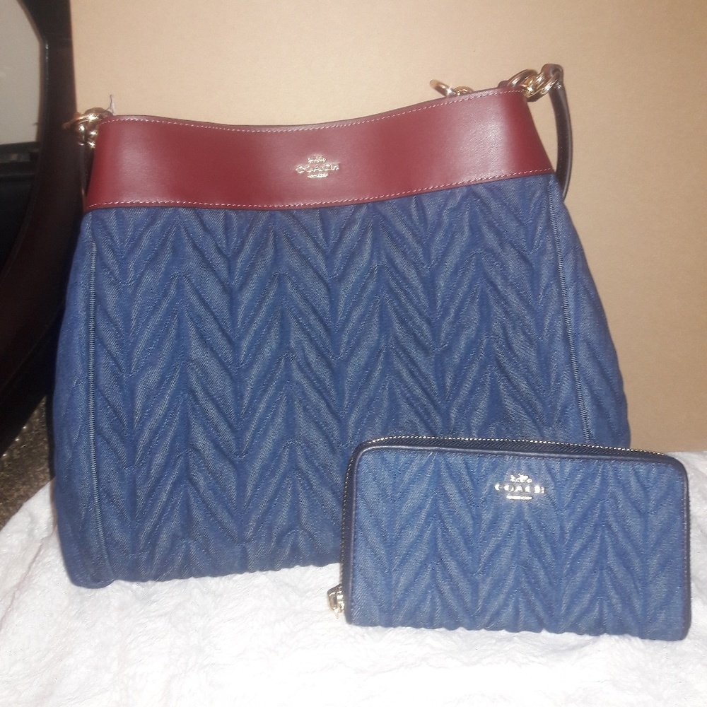 Coach Lexy Shoulder Bag with Quilting and Wallet